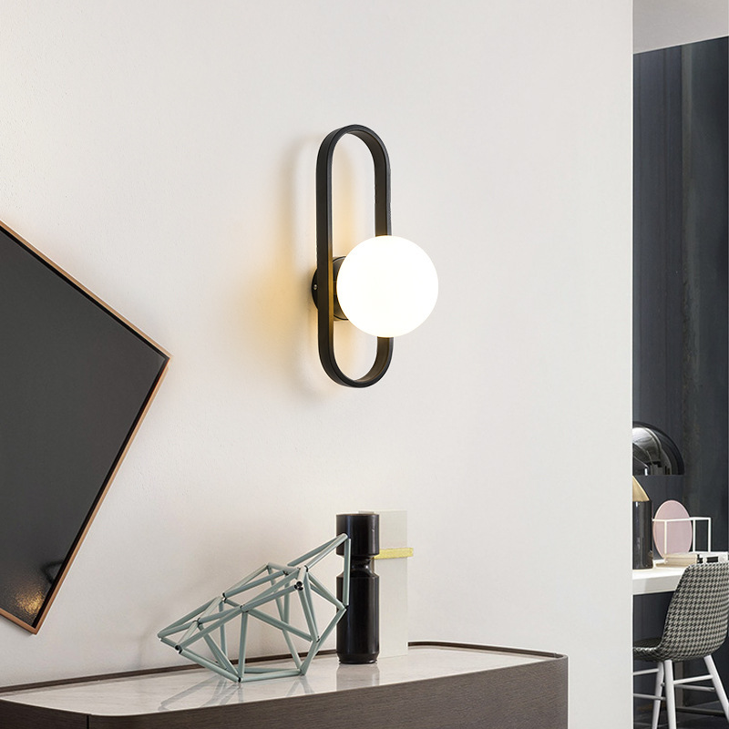Bedroom bedside minimalist modern wall lamp 1