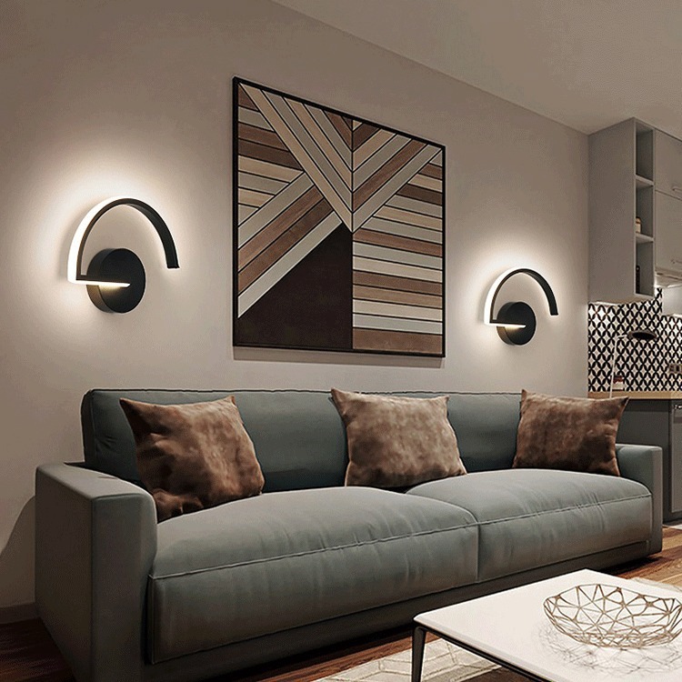 Black and white creative wall lamp for bedroom bedside 7 02