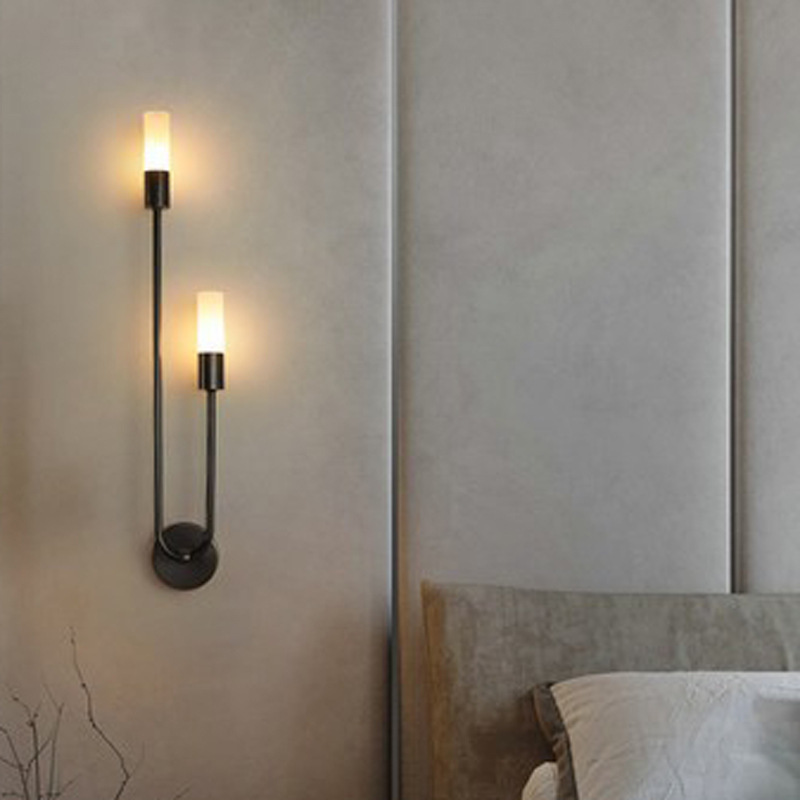 Double-headed creative living room background wall lamp 15 02