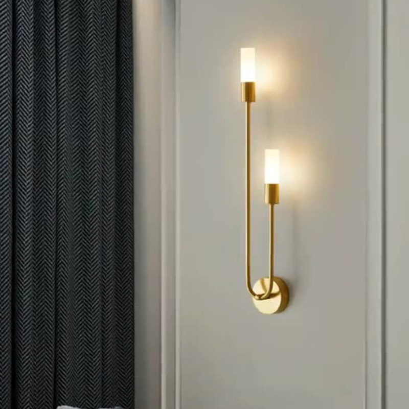 Double-headed creative living room background wall lamp 15