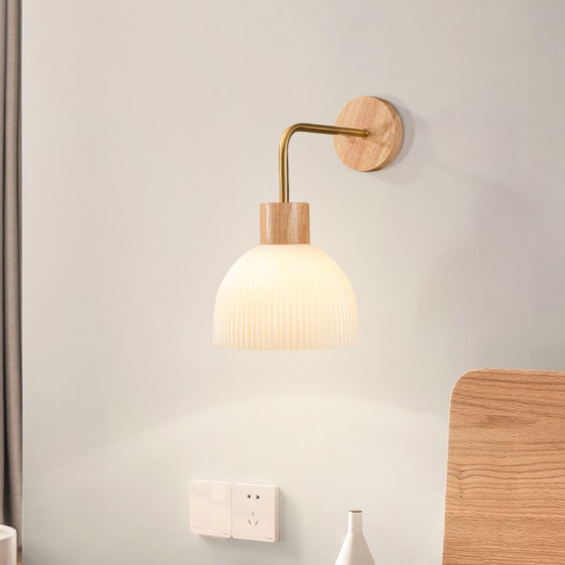 Minimalist bedroom glass wall lamp 11