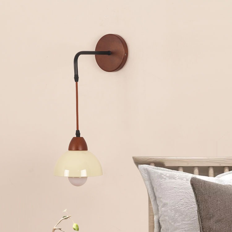 Warm and creative wooden wall lamp for bedroom bedside  10
