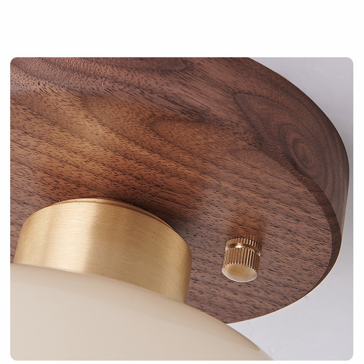 Japanese retro walnut wood hallway light 23