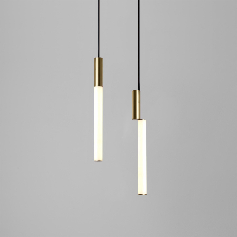 Minimalist design living room background wall chandelier 53