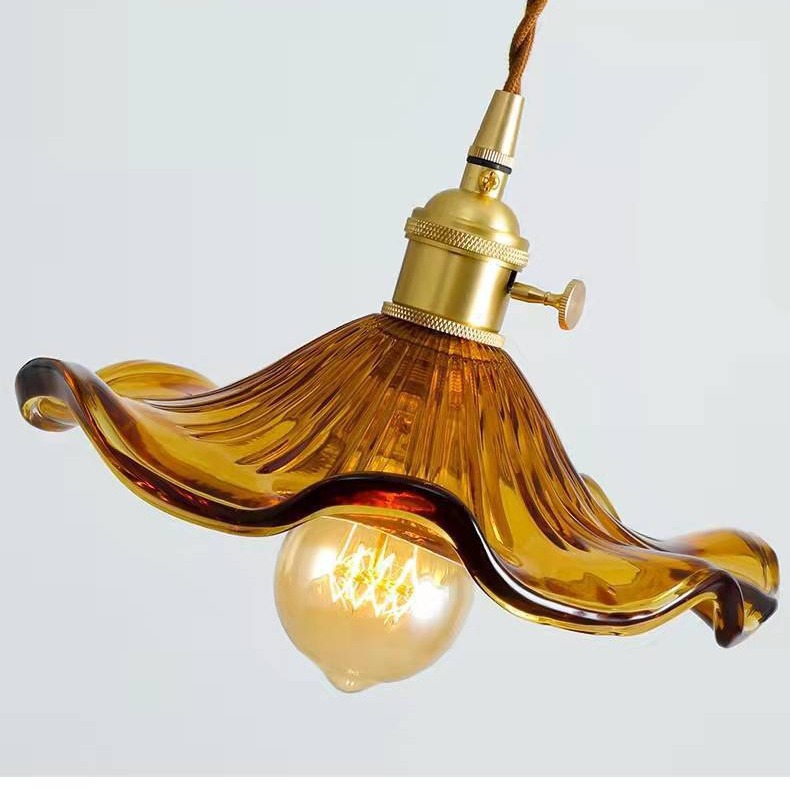 Nordic style glass dining room round pendant light 50