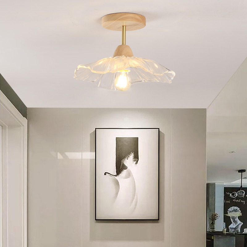 Nordic style lotus flower entryway hallway light 26 02