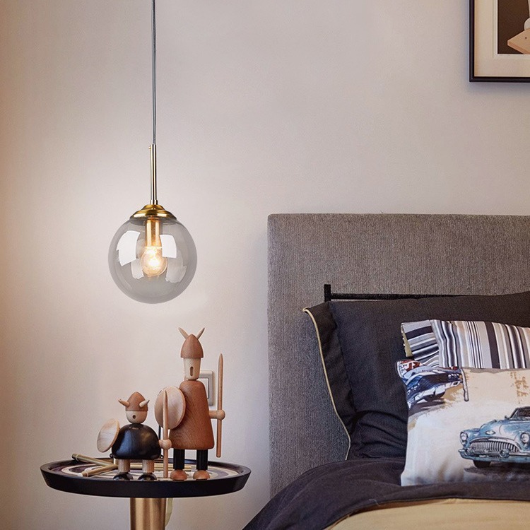 Nordic style minimalist round glass chandelier 52