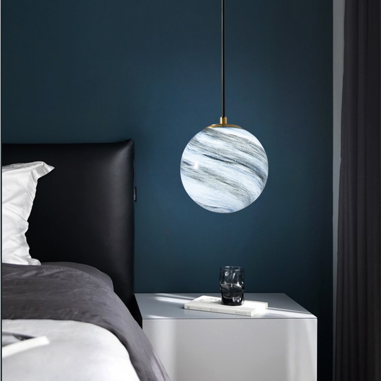 Nordic style single-head glass sphere pendant light 48
