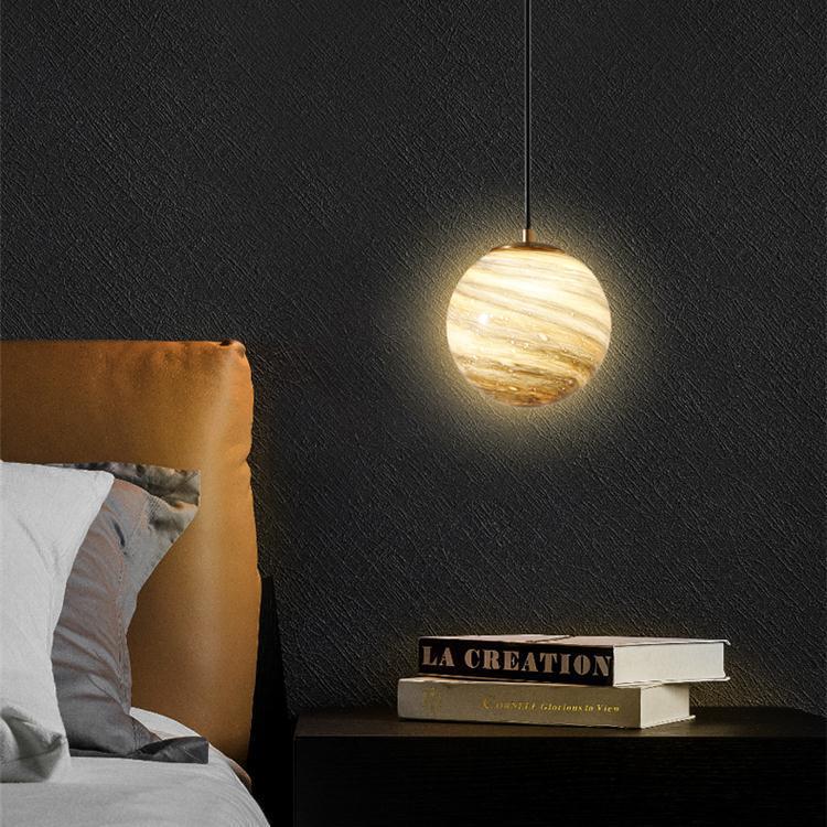 Nordic style single-head glass sphere pendant light 48