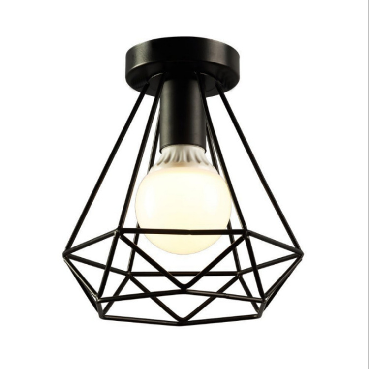 Retro-style unique iron cage ceiling light 34