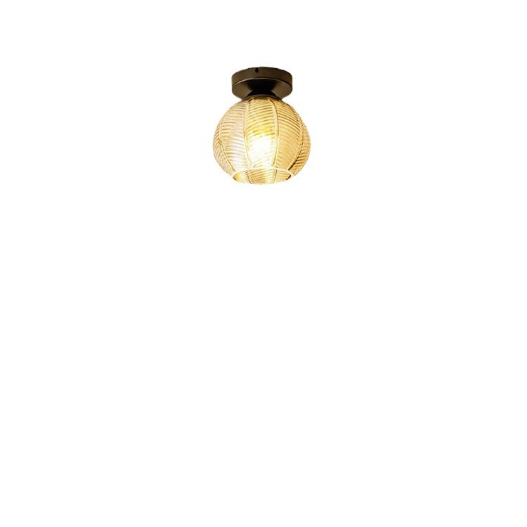 Simple patterned glass single-head ceiling hallway light 27