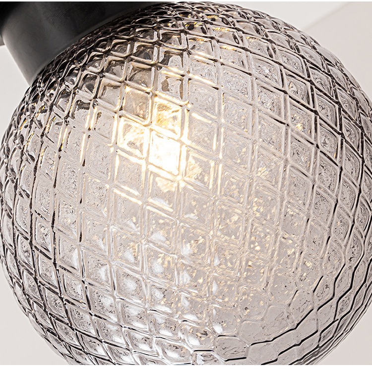 Simple patterned glass single-head ceiling hallway light 27 01